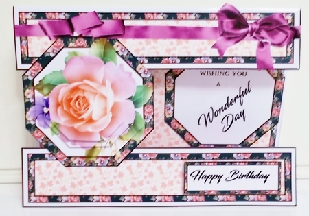 Open front Spring Roses birthday by Pam Stubley