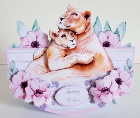 LIONS ROCKER CARD by Pam Stubley
