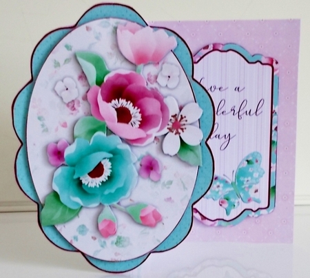 Special Wishes Scalloped Edge Fold Back Card & Envelope by Pam Stubley