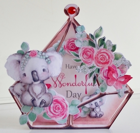 Kiki Koala & Joey 3d Terrarium Cards & Envelopes Kit by Pam Stubley