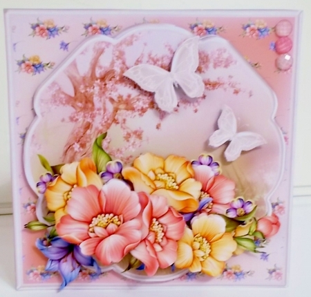 Spring Blooms - Decoupage Card Mini Kit by Pam Stubley