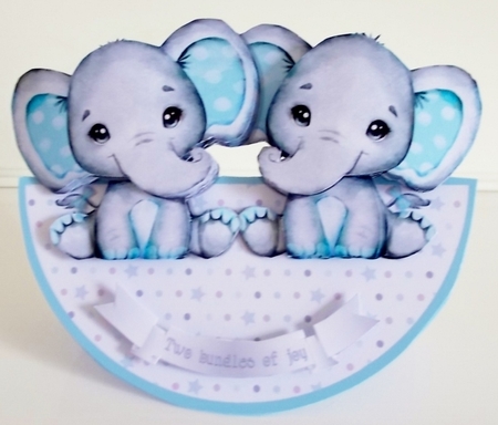 TWIN BOYS ROCKER CARD by Pam Stubley