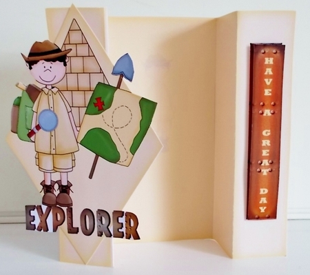 Explorer Double Gatefold card by Pam Stubley