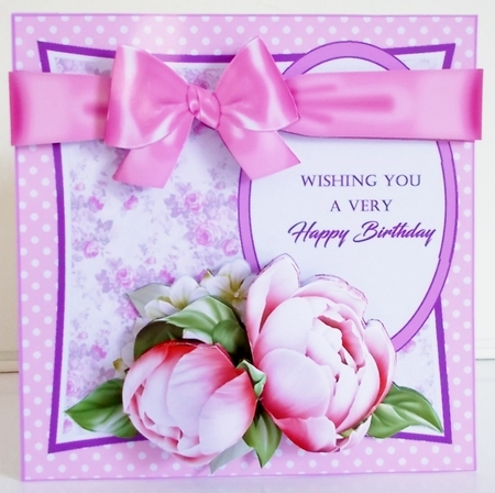 6x6 inch Pretty Peonies by Pam Stubley