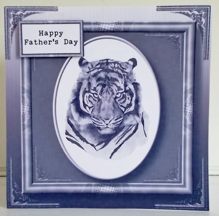 Gorgeous Tiger Painting - Male 8x8 by Pam Stubley