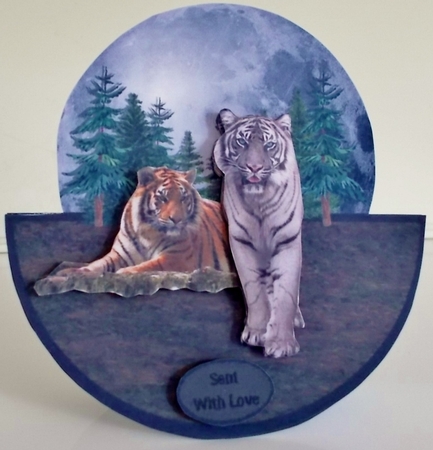 TIGERS ROCKER CARD by Pam Stubley