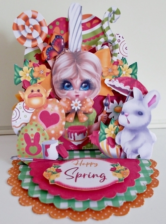 Spring into Easter #2 Triple Easel Card by Pam Stubley