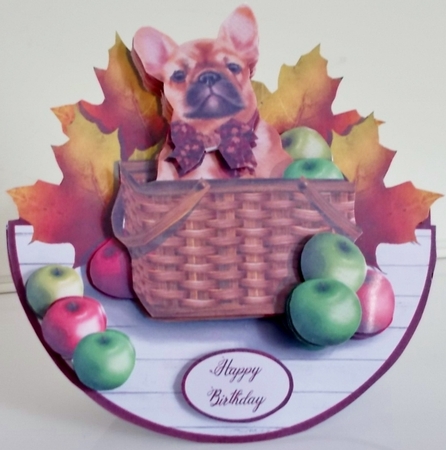 AUTUMN APPLES ROCKER CARD by Pam Stubley