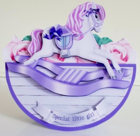 ROCKING HORSE ROCKER CARD by Pam Stubley