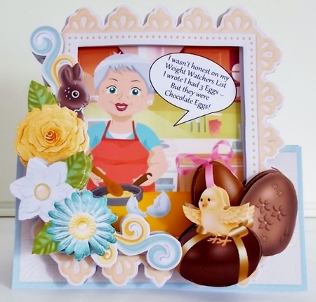Eggs-tremely Honest! Shaped Card and Envelope Kit. by Pam Stubley