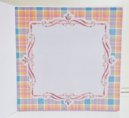 Blue, Golden, Orange, Purple & Pink Plaid 8x8 Insert by Pam Stubley