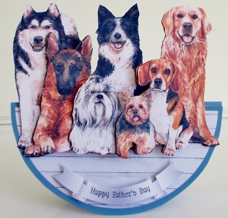 CRAZY ABOUT DOGS! rocker card by Pam Stubley