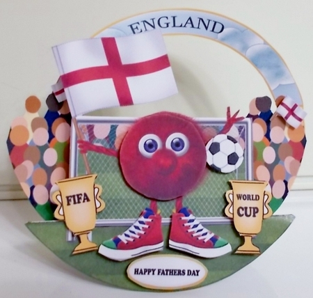 World Soccer Fuzzy Fans ENGLAND by Pam Stubley