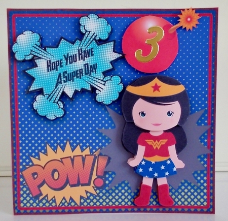 Superhero Mini card bumper kit 7x7 Ages 1-10 by Pam Stubley