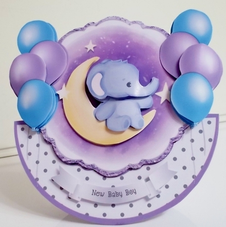 BABY ELLIE rocker card by Pam Stubley