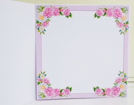 Floral Corner 7x7ins Blank Insert 1 by Pam Stubley