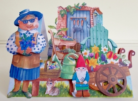 Grandmas Garden - Side Stepper Card and Envelope Kit by Pam Stubley