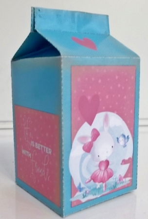 Bunny friends milk carton by Pam Stubley