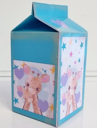 Giraffes milk carton by Pam Stubley