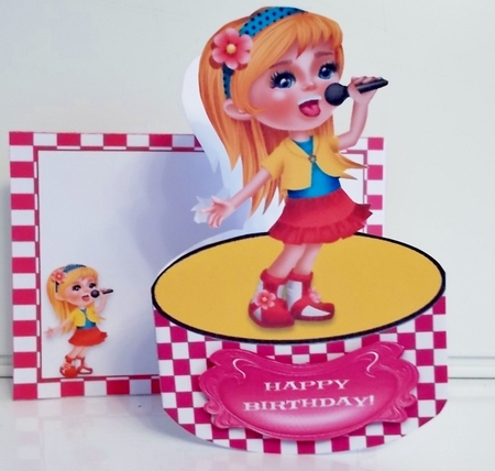 Girl Born To Sing - Rocking Cut & Fold Card Kit by Pam Stubley