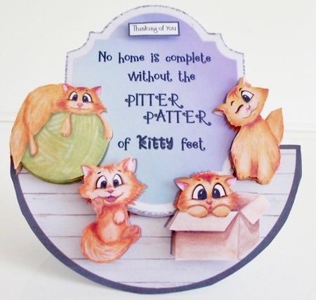 KITTY FEET ROCKER CARD by Pam Stubley