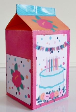 Happy Birthday Milk Carton by Pam Stubley