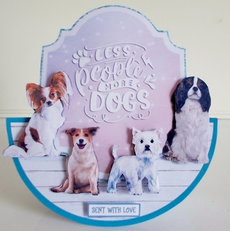 MORE DOGS rocker card by Pam Stubley