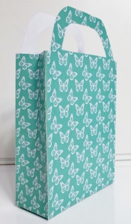 Green butterfly gift bag 1 by Pam Stubley