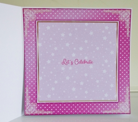 Pink Pattern 7x7ins Insert 1 by Pam Stubley