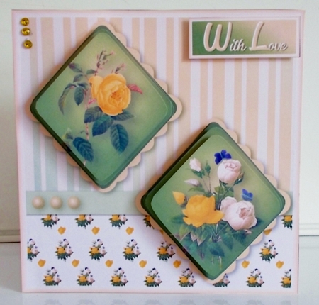 Yellow Roses - Double Diamond Card Mini Kit by Pam Stubley