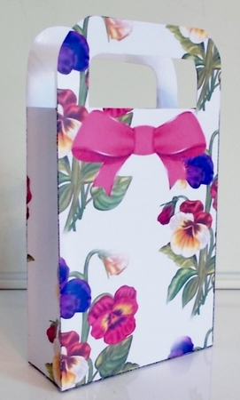 pretty coloured pansies small gift bag by Pam Stubley
