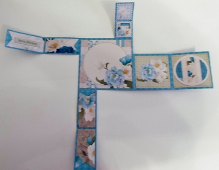 Magnolia Blossoms 4 Fold Flap Card & Envelope Kit by Pam Stubley