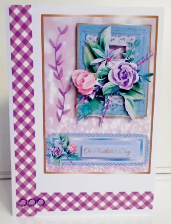 A5 Card Front - Frame with Roses by Pam Stubley
