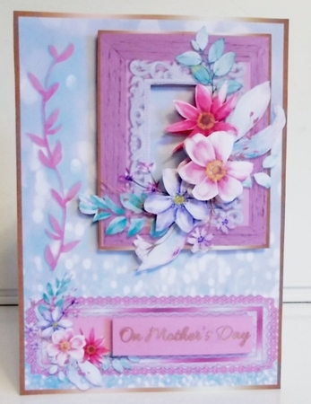 A5 Card Front - Frame with Summer Flowers by Pam Stubley