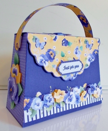 Pretty Pansy Purse Gift Box by Pam Stubley