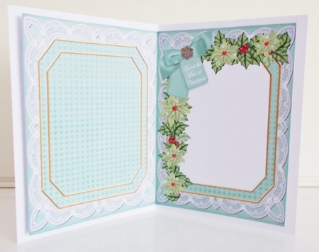 Winter Garden Across the Miles 7x5in Fancy Lace Foldable Insert by Pam Stubley