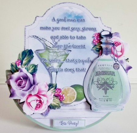 TEQUILA rocker card by Pam Stubley