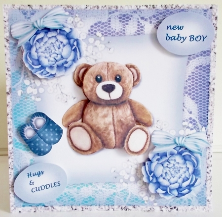 Cute Birthday Teddie Boy by Pam Stubley