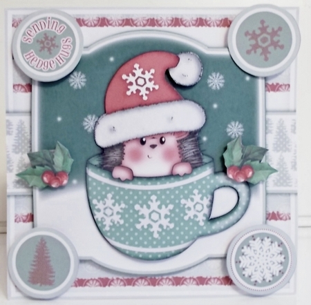 Hedgy Christmas Cup Green Mini Kit by Pam Stubley