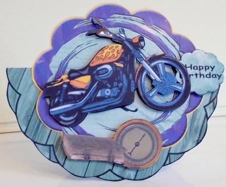 Wobble Card Mini Kit - Motorbike Theme # 18 by Pam Stubley