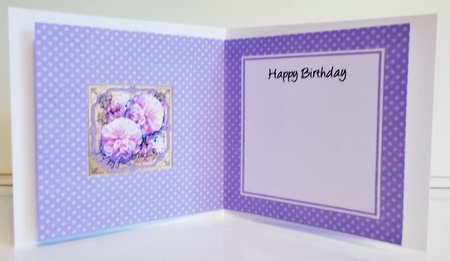 Pretty Flowers on Gold Frame High square landscape insert by Pam Stubley