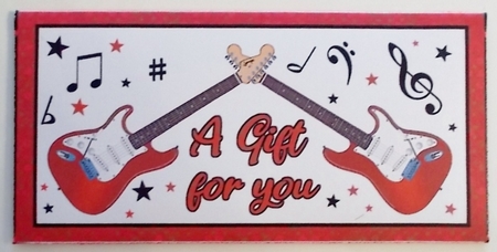 Money wallet Red Guitars by Pam Stubley