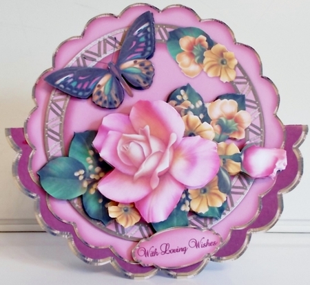Rose Bouquet - Scallop Wobble Card Mini-Kit by Pam Stubley
