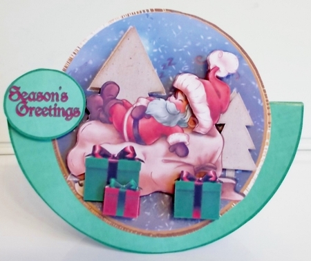 Wobble Card Mini Kit # 3- Xmas Santa by Pam Stubley