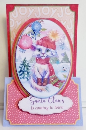 The Purr-fect Christmas 2 - Upright Z-fold Card Mini Kit by Pam Stubley