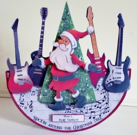 ROCKIN CHRISTMAS rocker card by Pam Stubley