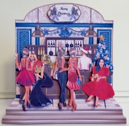 Girls Christmas Night Out Shaped Mini Page Kit  by Pam Stubley