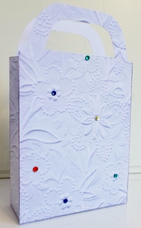 Black and grey floral gift bag 3 by Pam Stubley