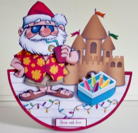 SUNNY SANTA rocker card by Pam Stubley