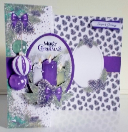 Pine Cones and Needles LILAC 5X7 Fold Back-3 by Pam Stubley